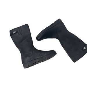 Tsbuo black boots size extra light mid calf boots size 8